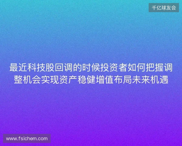 最近科技股回调的时候投资者如何把握调整机会实现资产稳健增值布局未来机遇 最近科技股回调的时候投资者如何把握调整机会实现资产稳健增值布局未来机遇